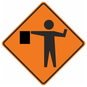 Flagger Symbol Sign